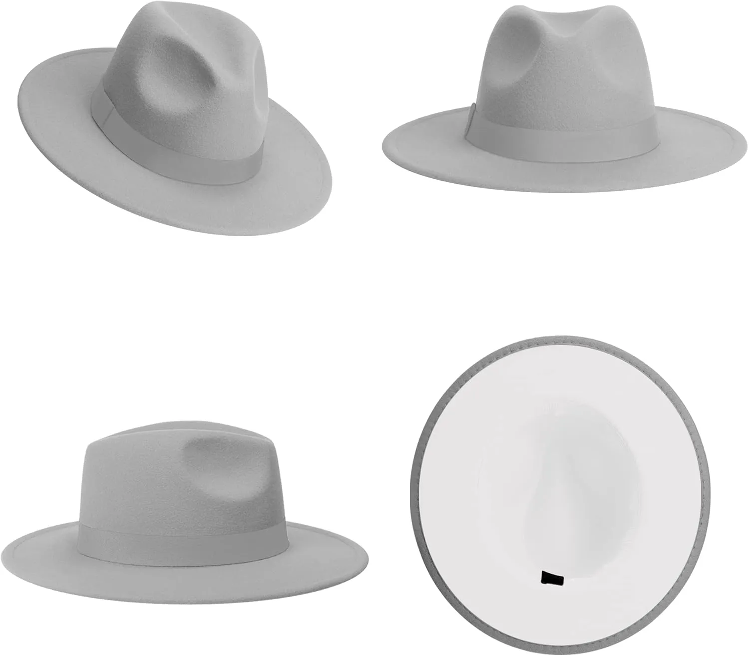 SAJUZEN Womens & Mens Fedora Hats, Wide Brim Fedora Hats for Women Men