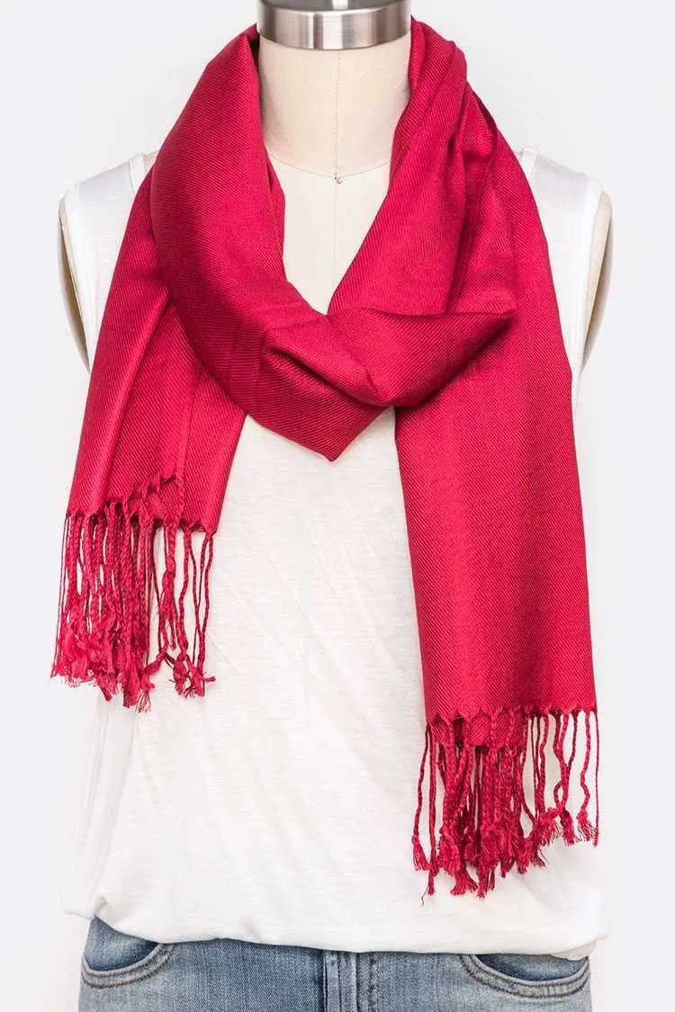 Solid Color Pashmina Scarf