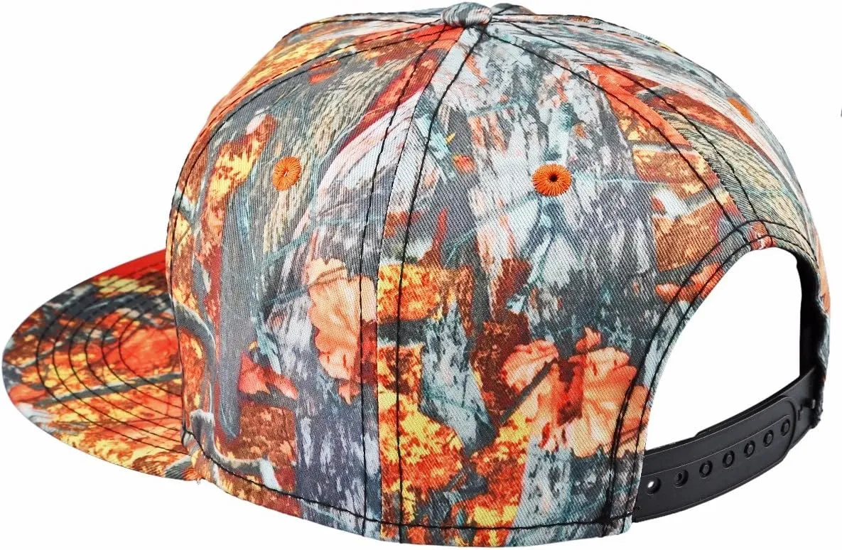 squaregarden Snapback Hats for Men Women, Hip Hop Flat Brim Baseball Cap Adjustable Trucker Hat