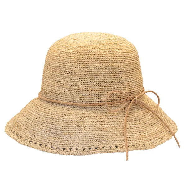 Sun 'N' Sand - Madelyn Crochet Raffia Cloche Hat