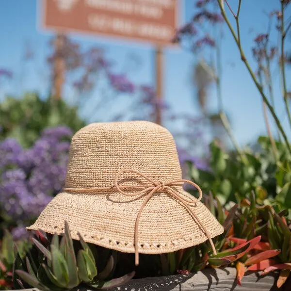 Sun 'N' Sand - Madelyn Crochet Raffia Cloche Hat