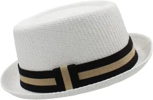 Wjnvfioo Men Classical Straw Fedora Sunhats Trilby Caps Summer Boater Beach Outdoor Travel Party Hat