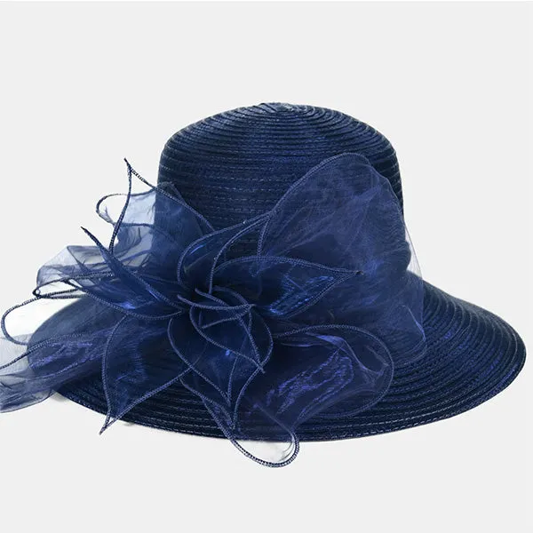 Women Church Dress Wide Brim Hat S052