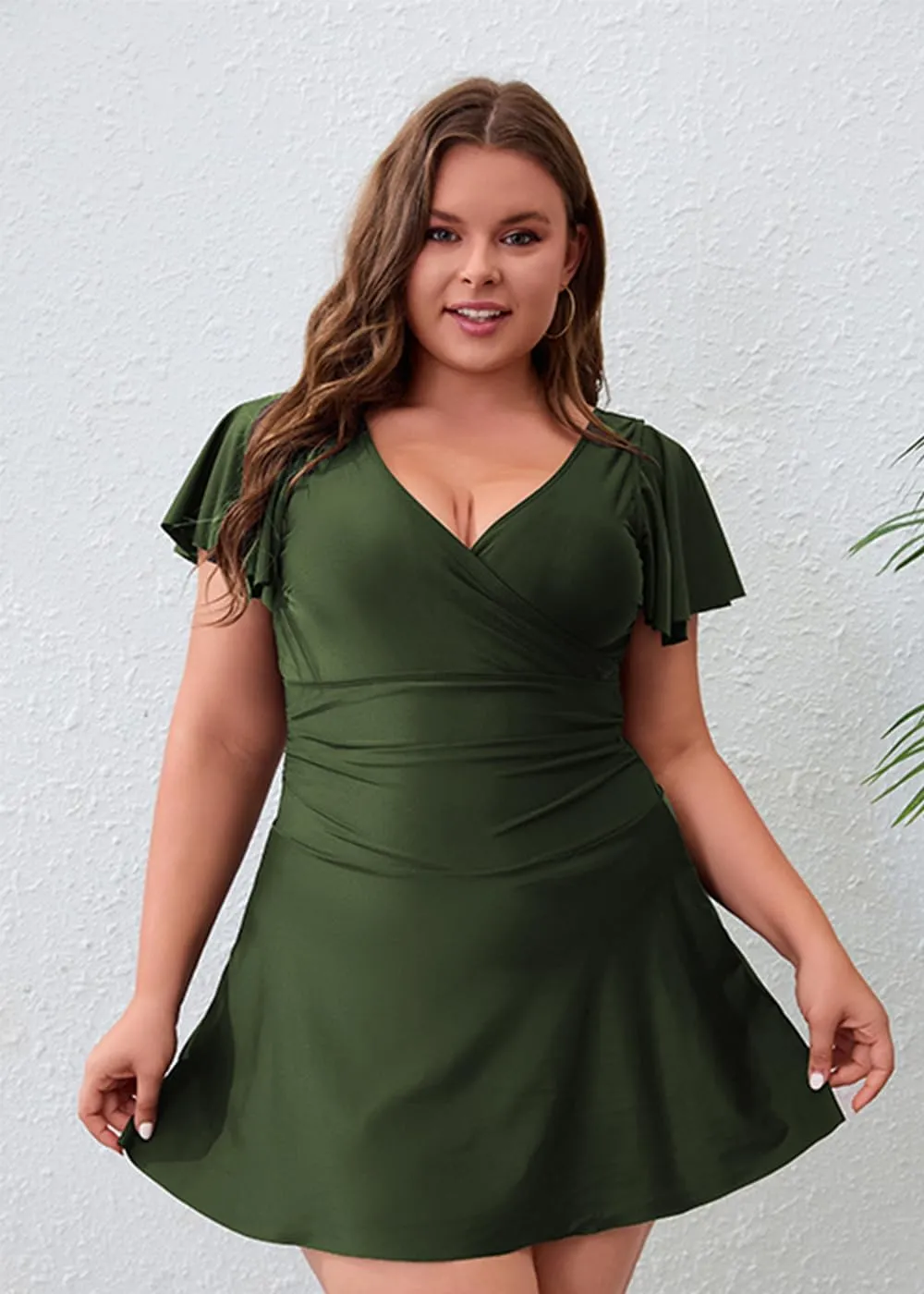 Women's One Piece Swimdress Swimsuits for Women Tummy Control Swim Dresses