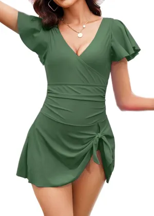 Women's One Piece Swimdress Swimsuits for Women Tummy Control Swim Dresses